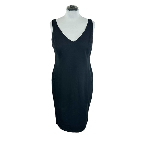 Eileen Fisher Dresses & Skirts - Eileen Fisher Womens SZ L Sleeveless Black Lined Jersey Knit Knee Length Dress